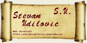 Stevan Udilović vizit kartica